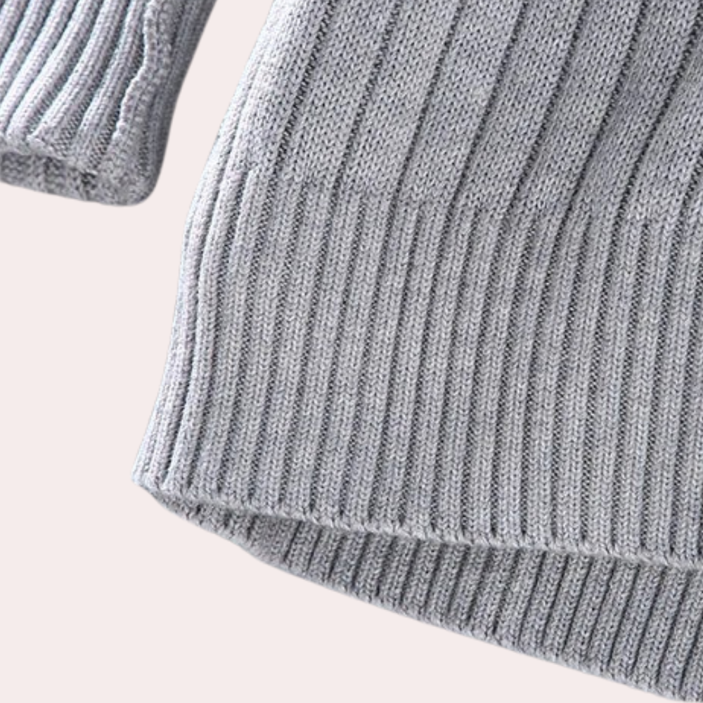 Men's Spring Cardigan with Zipper - Modern Knit Design