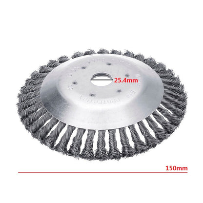 Steel Wire Brush for Trimmer – Durable Weed Removal Tool for Garden Paths