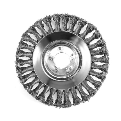 Steel Wire Brush for Trimmer – Durable Weed Removal Tool for Garden Paths
