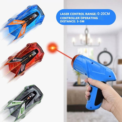 Remote-Controlled Stunt Vehicle with Laser Guidance for Wall Climbing