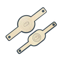 2pcs Gray Round Oval