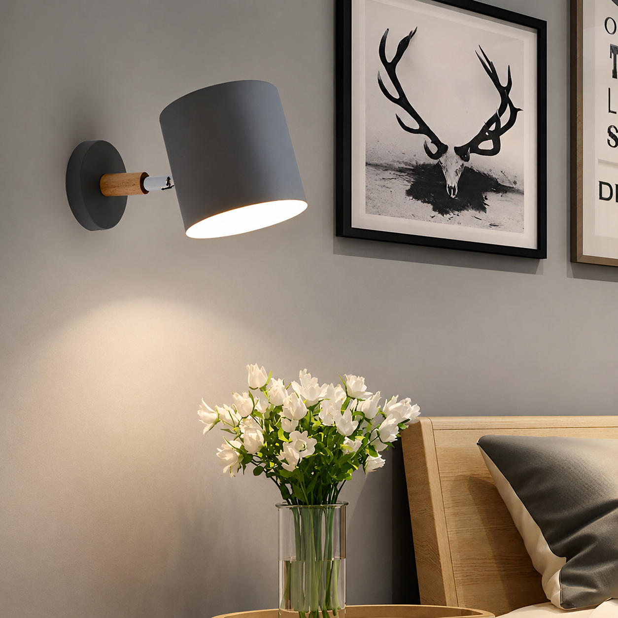 Pastel Wall Lamp with Adjustable Design in Scandinavian Style