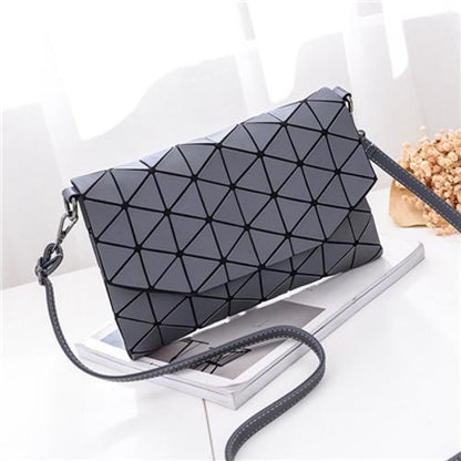 Matte Shoulder Bag with Abstract Geometric Design