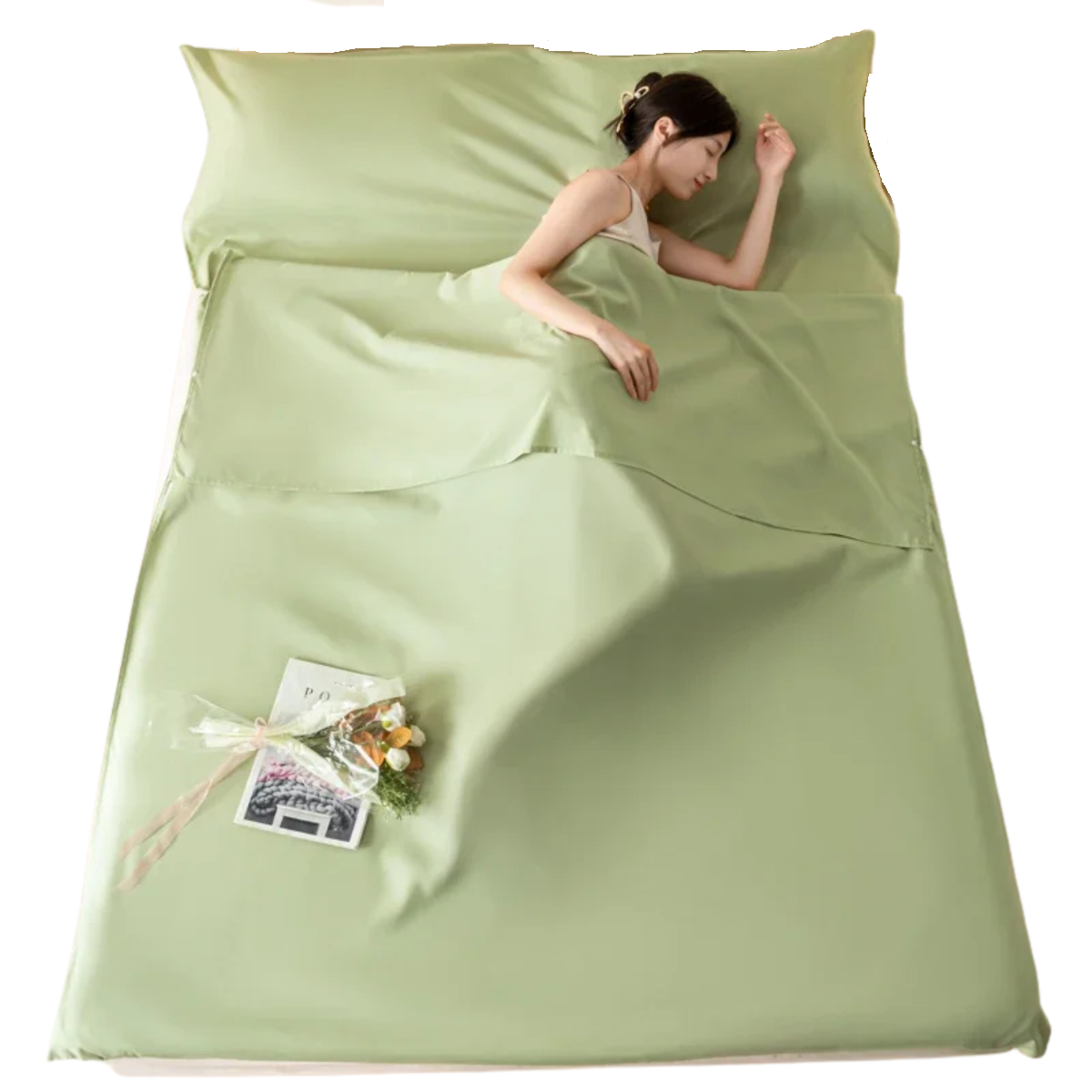 Lightweight Cotton Travel Sheet - Sleeping Bag Liner for Camping & Hotels