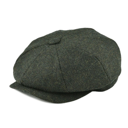 Wool Tweed Newsboy Cap in Vintage Flat Ivy Style