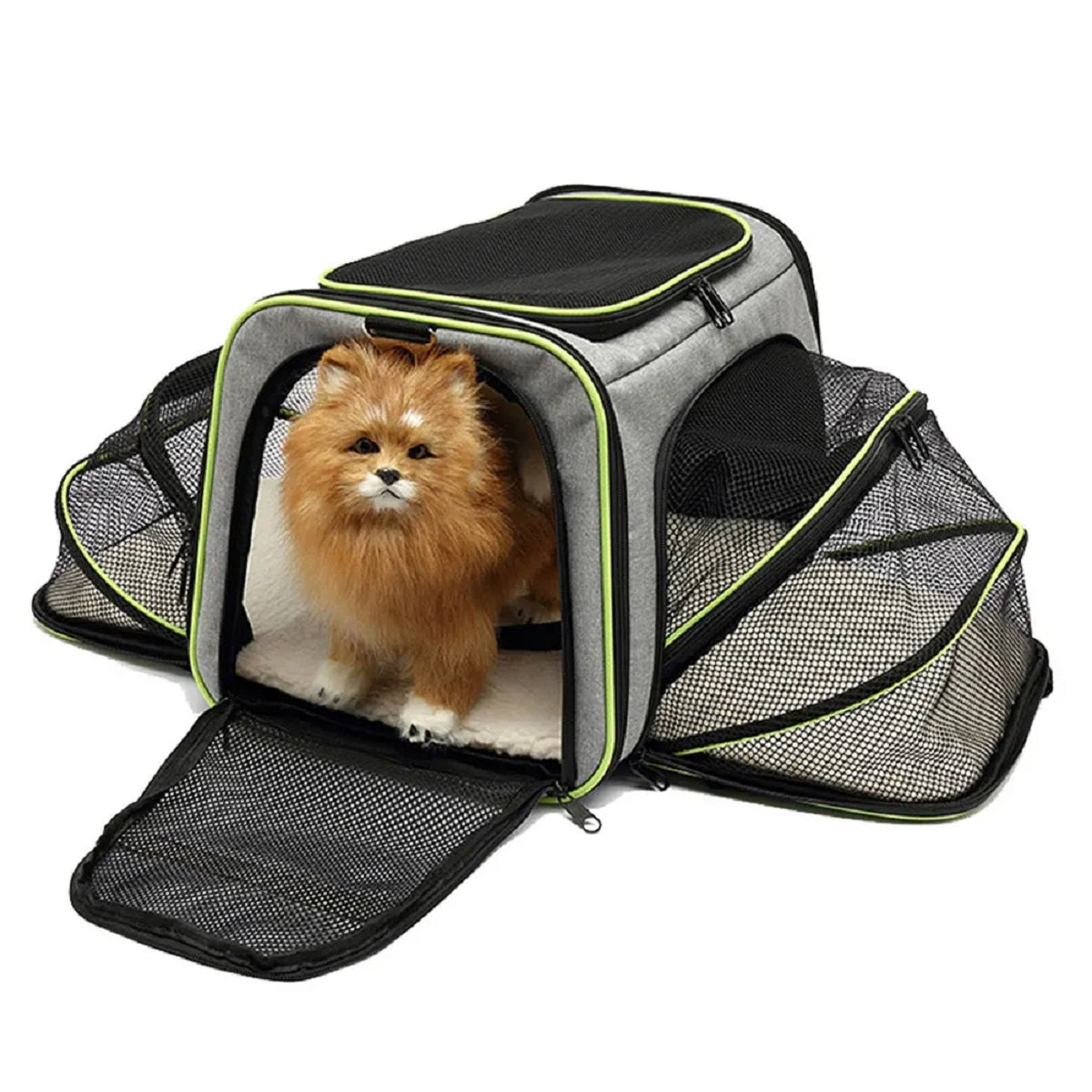 Foldable Dog Carrier with Safety Zipper – Breathable and Portable