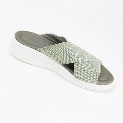 Orthotic Slide Sandals with Stretch Cross Design