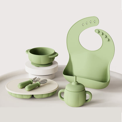 6-Piece Baby Weaning Set with Silicone Pumpkin Design