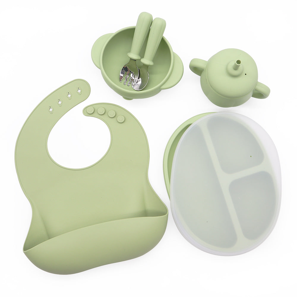 6-Piece Baby Weaning Set with Silicone Pumpkin Design