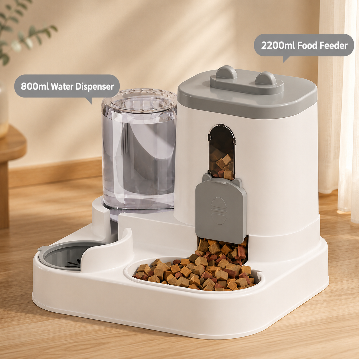 Pet Food and Water Dispenser for Dogs and Cats – Automatic Feeder