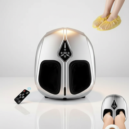 Foot Massager with Heat and Air Compression – 4 Modes, 5 Intensities, Remote Control
