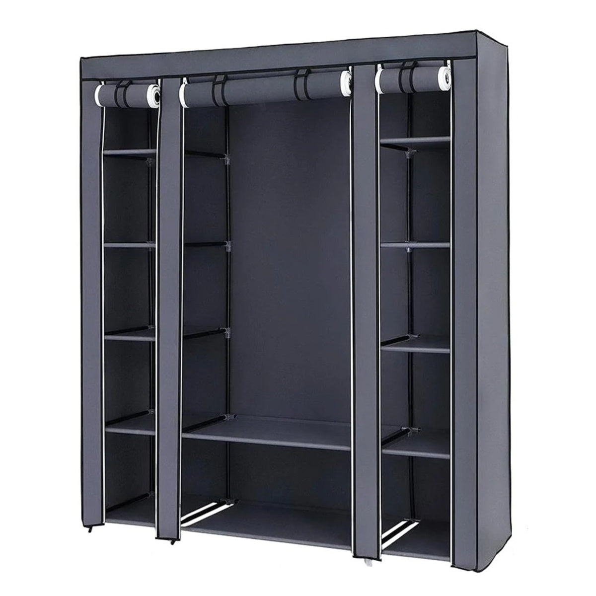 Non-Woven Fabric Storage Closet with Shelves - Portable Wardrobe