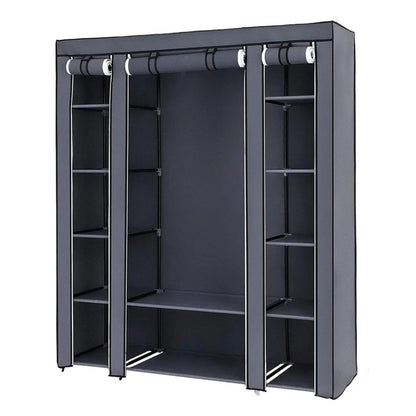 Non-Woven Fabric Storage Closet with Shelves - Portable Wardrobe