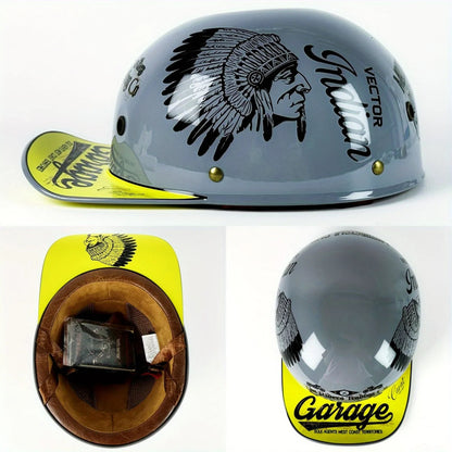 Universal Half Helmet for Vintage Style Motorcycle and E-Bike Riding