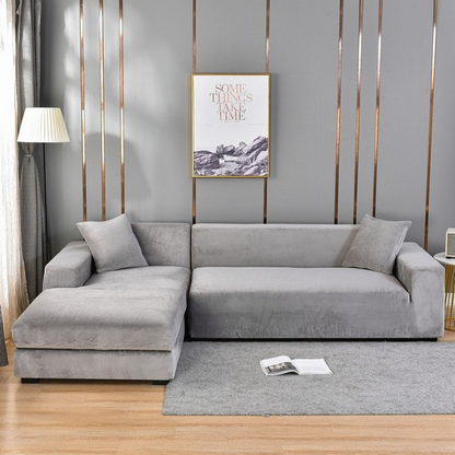 Velvet Sofa Cover | Universal Fit & Stretchable | Complete Protection & Stylish Design | Machine Washable
