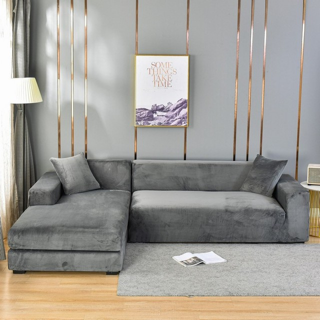 Velvet Sofa Cover | Universal Fit & Stretchable | Complete Protection & Stylish Design | Machine Washable