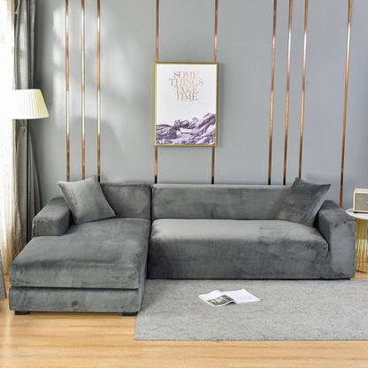 Velvet Sofa Cover | Universal Fit & Stretchable | Complete Protection & Stylish Design | Machine Washable