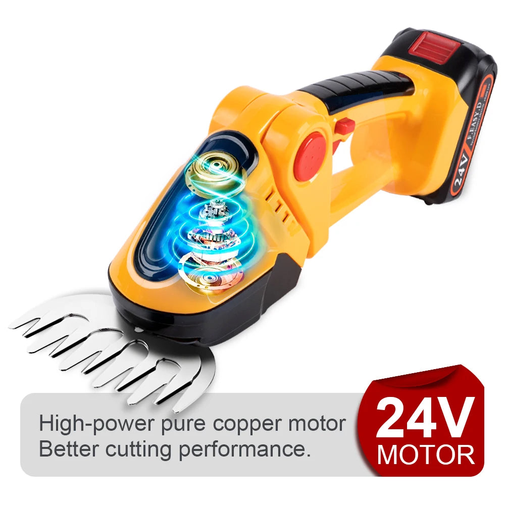 90° Adjustable Head Cordless Electric Hedge Trimmer