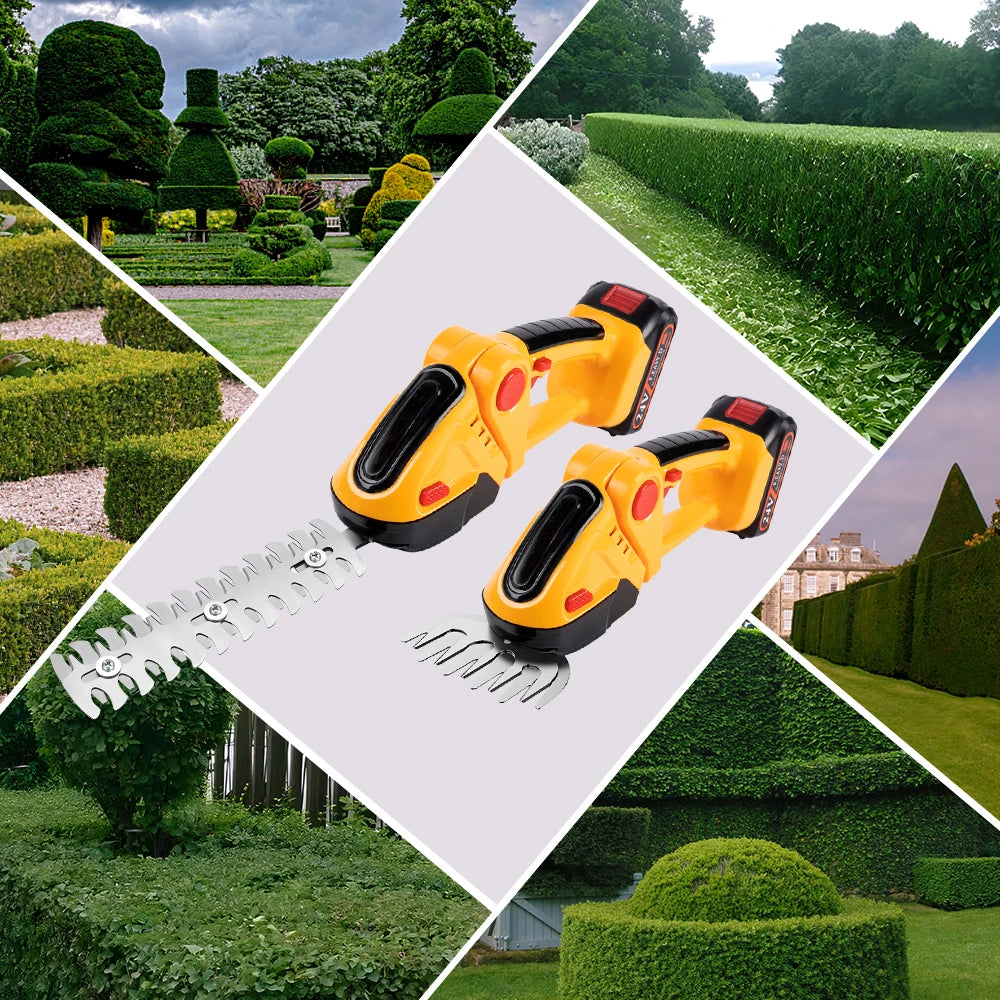 90° Adjustable Head Cordless Electric Hedge Trimmer