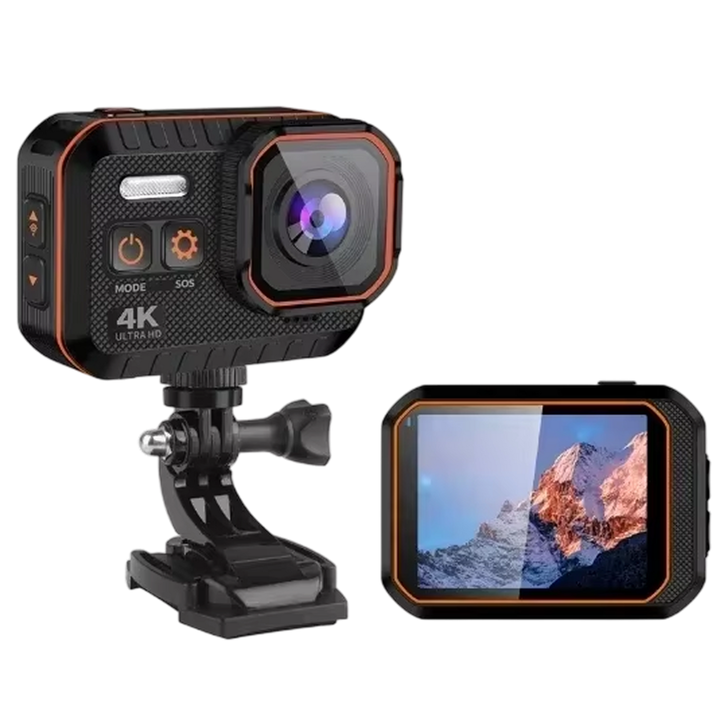 4K Waterproof Motorcycle Camera with Wide-Angle Lens