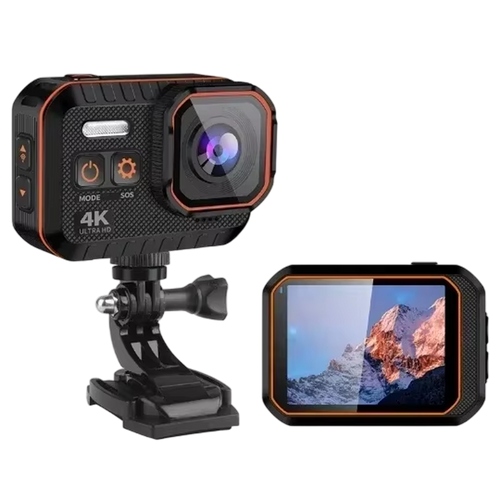 4K Waterproof Motorcycle Camera with Wide-Angle Lens