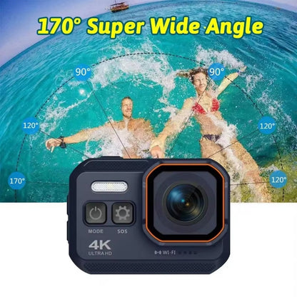 4K Waterproof Motorcycle Camera with Wide-Angle Lens