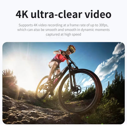 4K Waterproof Motorcycle Camera with Wide-Angle Lens