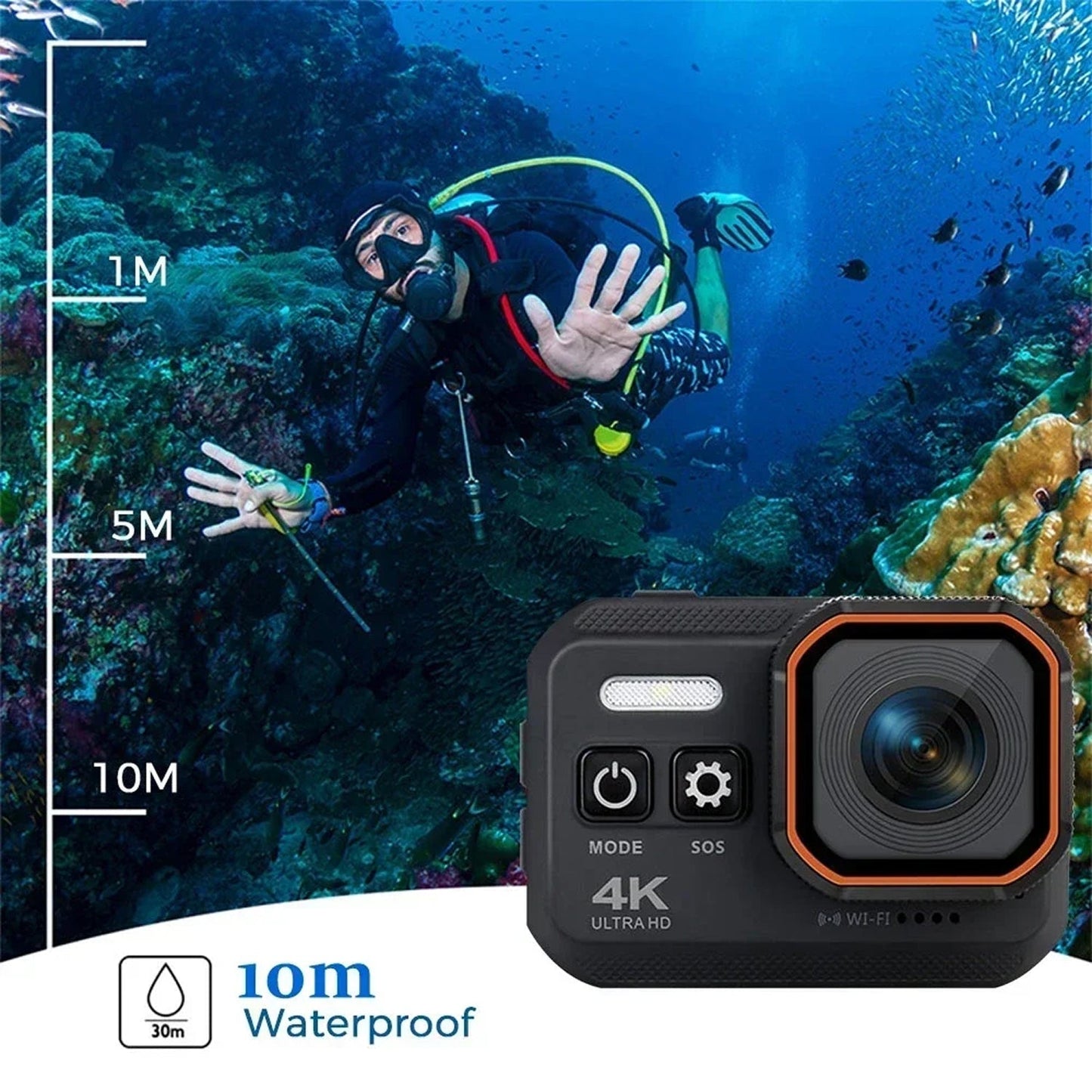 4K HD 60FPS Action Camera for Motorcycles