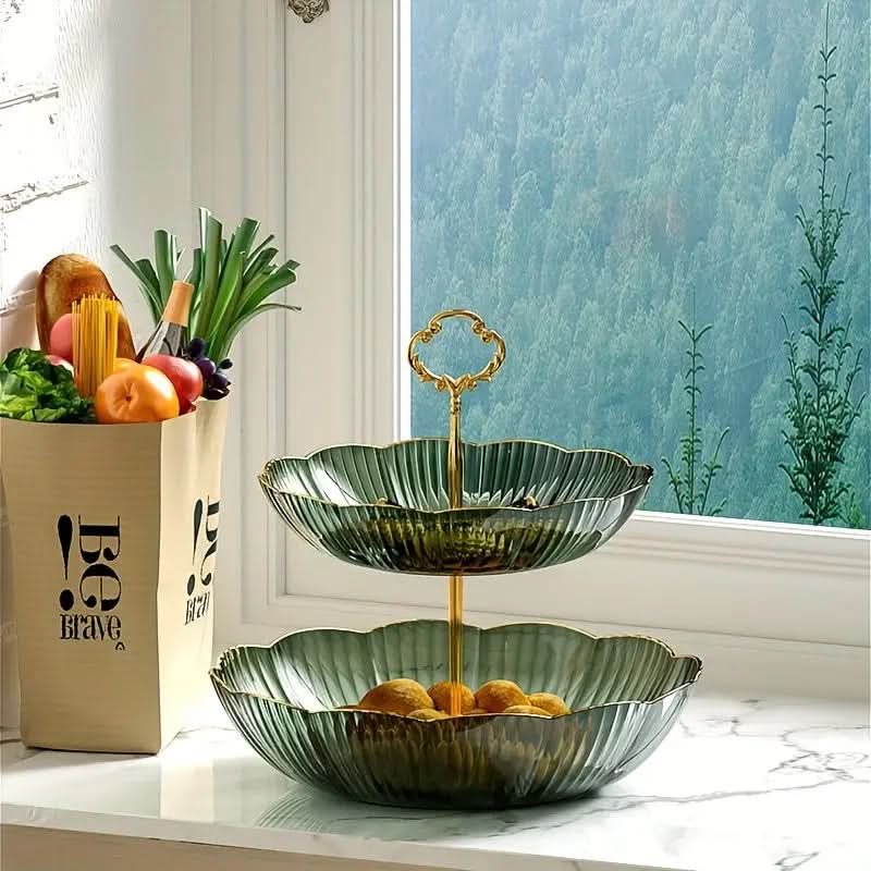 Modern 3-Tier Fruit Bowl Stand and Organizer
