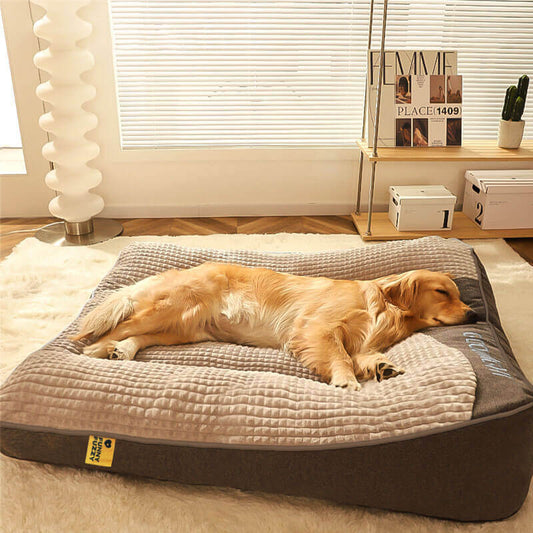 Orthopedic Dog Bed - Large Thick Cushion with Neck Support and Removable Washable Cover