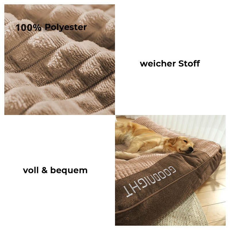 Orthopedic Dog Bed - Large Thick Cushion with Neck Support and Removable Washable Cover