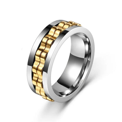 Fidget Spinner Band - Stainless Steel Gear Chain Ring