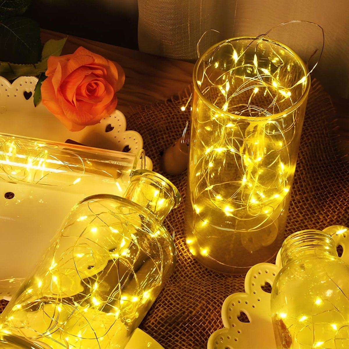 Solar String Lights with Copper Wires – Waterproof Outdoor Fairy Lights