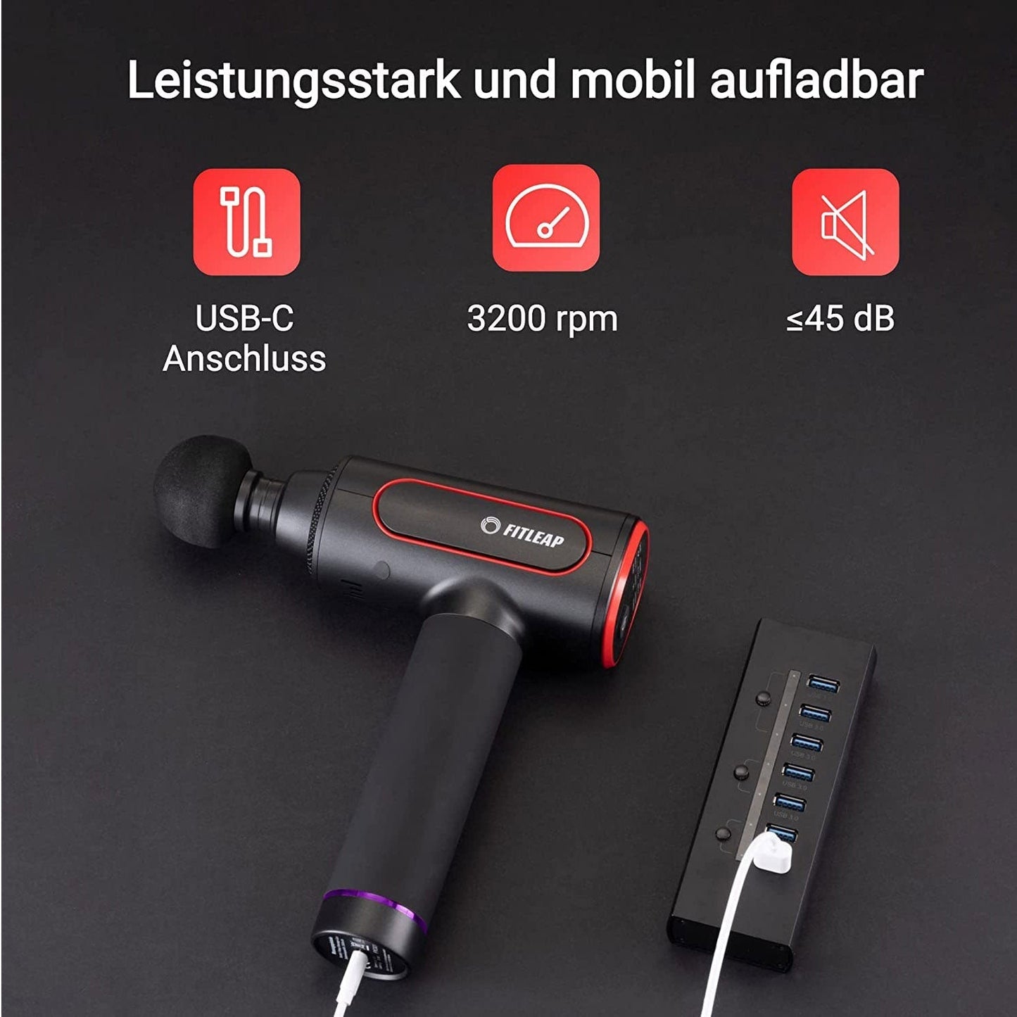 Deep Tissue Recovery Gun | 6 Attachments, 6 Modes