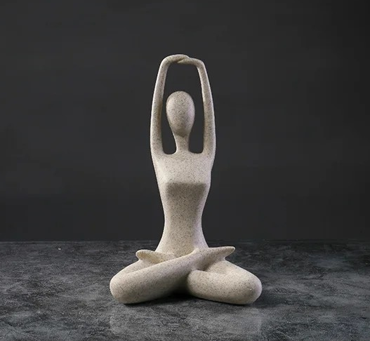 Yoga Woman Figurine – Contemporary Resin Home Decor
