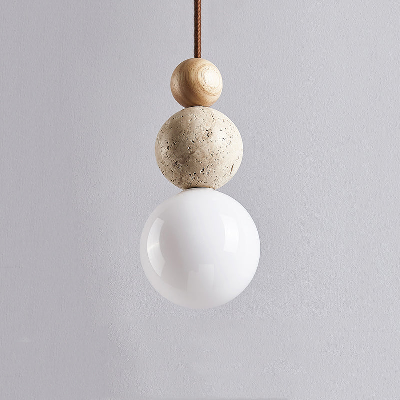 Minimalist Travertine Pendant Light Fixture in Contemporary Design