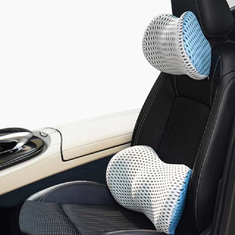 Neck and Lumbar Support Pillow for Cars – Mesh Design