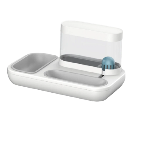 Automatic Drinking Fountain and Pet Bowl Feeder