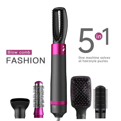 All-in-One Blow Dry Brush with 5 Versatile Attachments