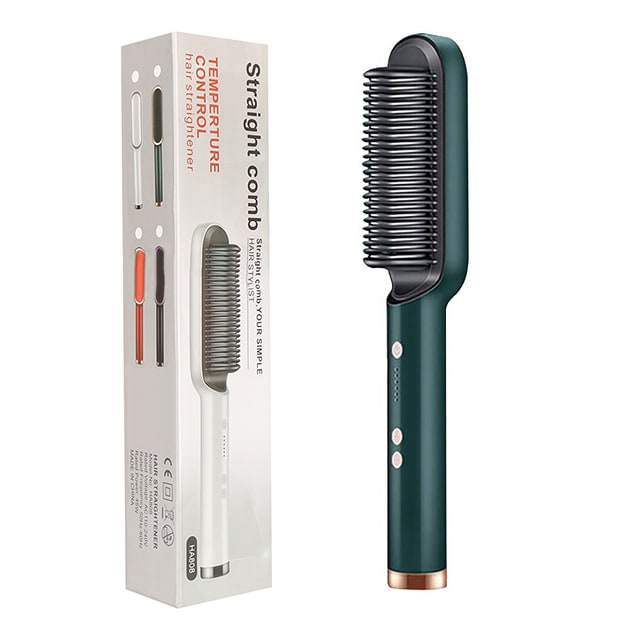 Ceramic Hair Styling Brush with Cordless Convenience and Custom Heat Settings