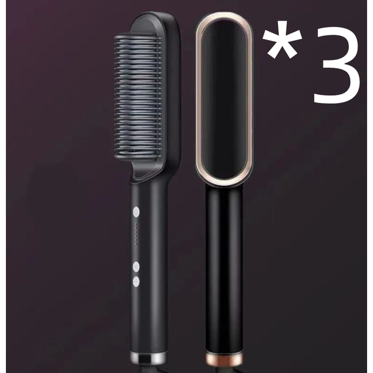 Ceramic Hair Styling Brush with Cordless Convenience and Custom Heat Settings