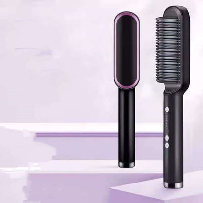 Ceramic Hair Styling Brush with Cordless Convenience and Custom Heat Settings