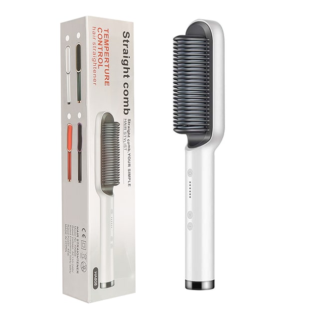 Ceramic Hair Styling Brush with Cordless Convenience and Custom Heat Settings
