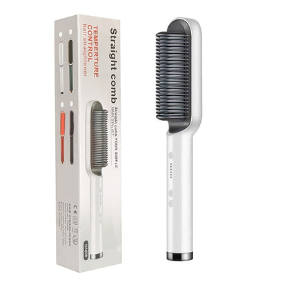 Ceramic Hair Styling Brush with Cordless Convenience and Custom Heat Settings