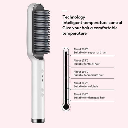 Ceramic Hair Styling Brush with Cordless Convenience and Custom Heat Settings