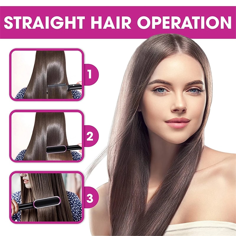Ceramic Hair Styling Brush with Cordless Convenience and Custom Heat Settings