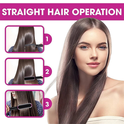 Ceramic Hair Styling Brush with Cordless Convenience and Custom Heat Settings
