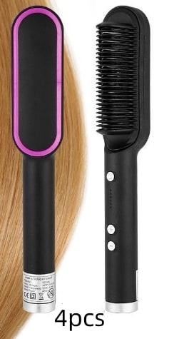 Ceramic Hair Styling Brush with Cordless Convenience and Custom Heat Settings