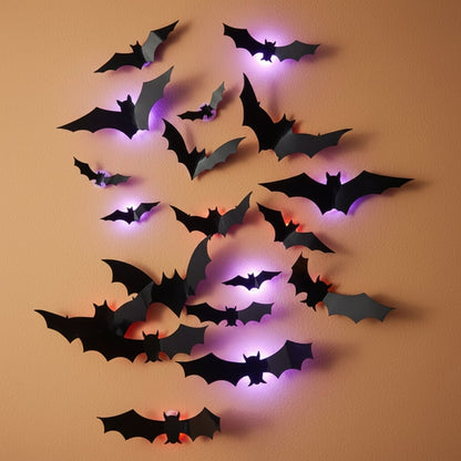 Illuminated 3D Bat Wall Decor – Spooky Halloween Clings