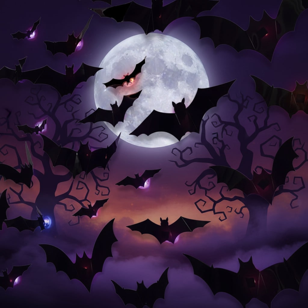 Illuminated 3D Bat Wall Decor – Spooky Halloween Clings